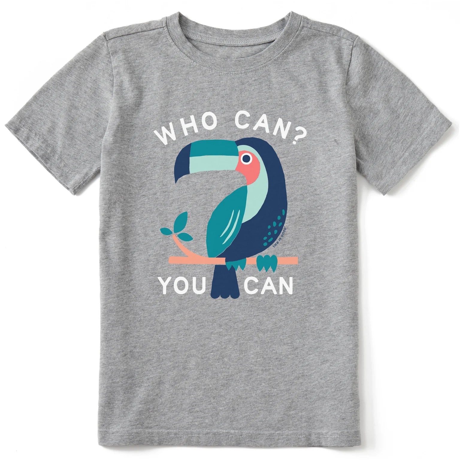 Life Is Good Kids SS Crusher Crafty Toucan Tee GRAY