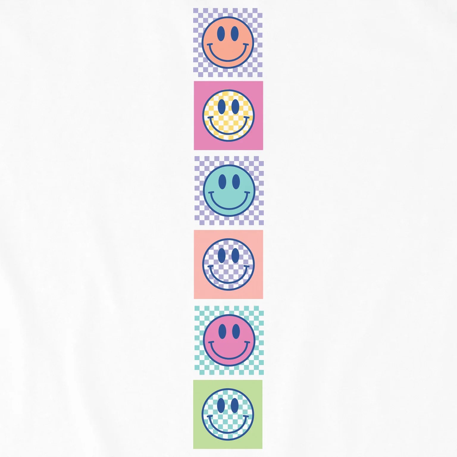 Life is Good Kids LS Crusher Checkered Smile CLOUD WHITE