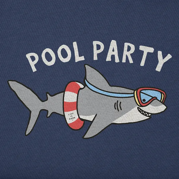 Life is Good Toddler SS Crusher Pool Party Tee DARKEST BLUE