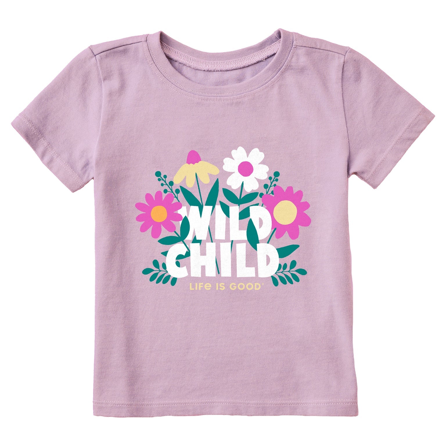 Life is Good Toddler SS Crusher Wild Child Flowers VIOLET PURPLE