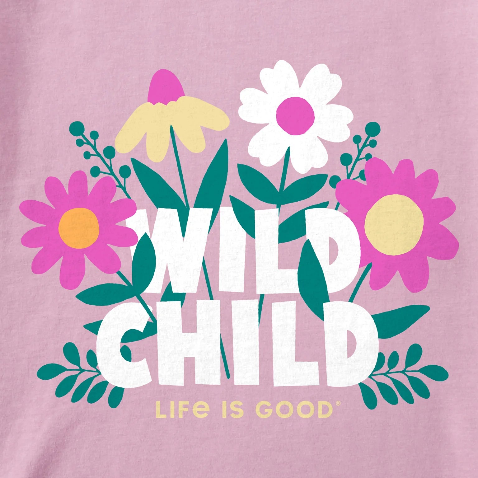 Life is Good Toddler SS Crusher Wild Child Flowers VIOLET PURPLE