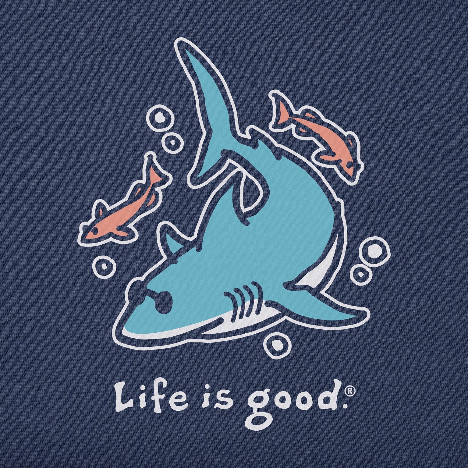Life is Good Baby Bodysuit LIG Cool Shark DARKEST BLUE