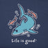 Life is Good Baby Bodysuit LIG Cool Shark DARKEST BLUE