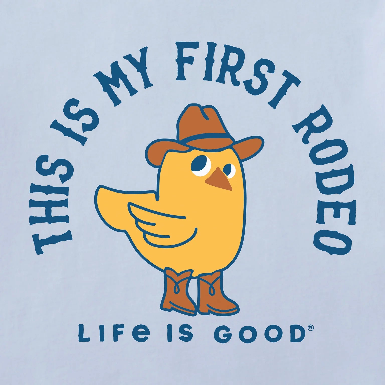 Life is Good Baby Bodysuit First Rodeo GLACIER BLUE