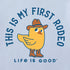 Life is Good Baby Bodysuit First Rodeo GLACIER BLUE