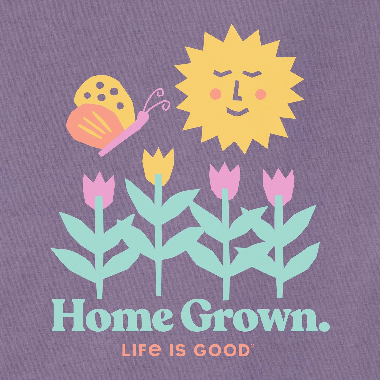 Life is Good Baby Bodysuit Home Grown Garden DUSK PURPLE