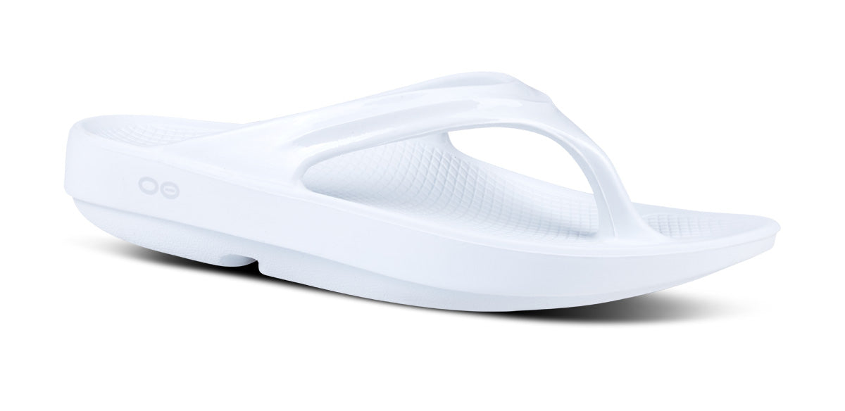 OOFOS W OOlala Thong Sandal WHITE