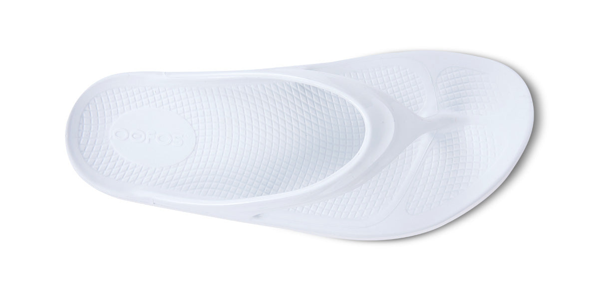 OOFOS W OOlala Thong Sandal WHITE