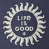 Life is Good Woodblock Sun Trucker DARKEST BLUE