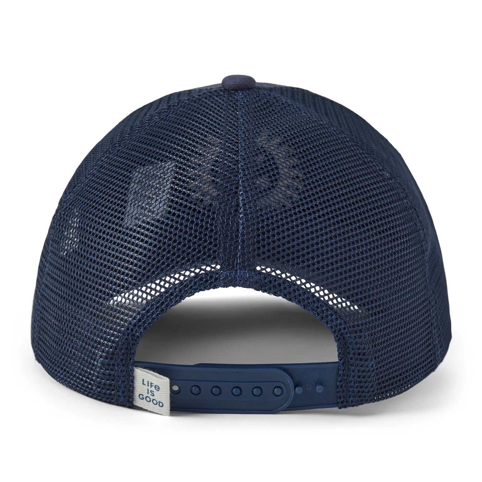 Life is Good Woodblock Sun Trucker DARKEST BLUE