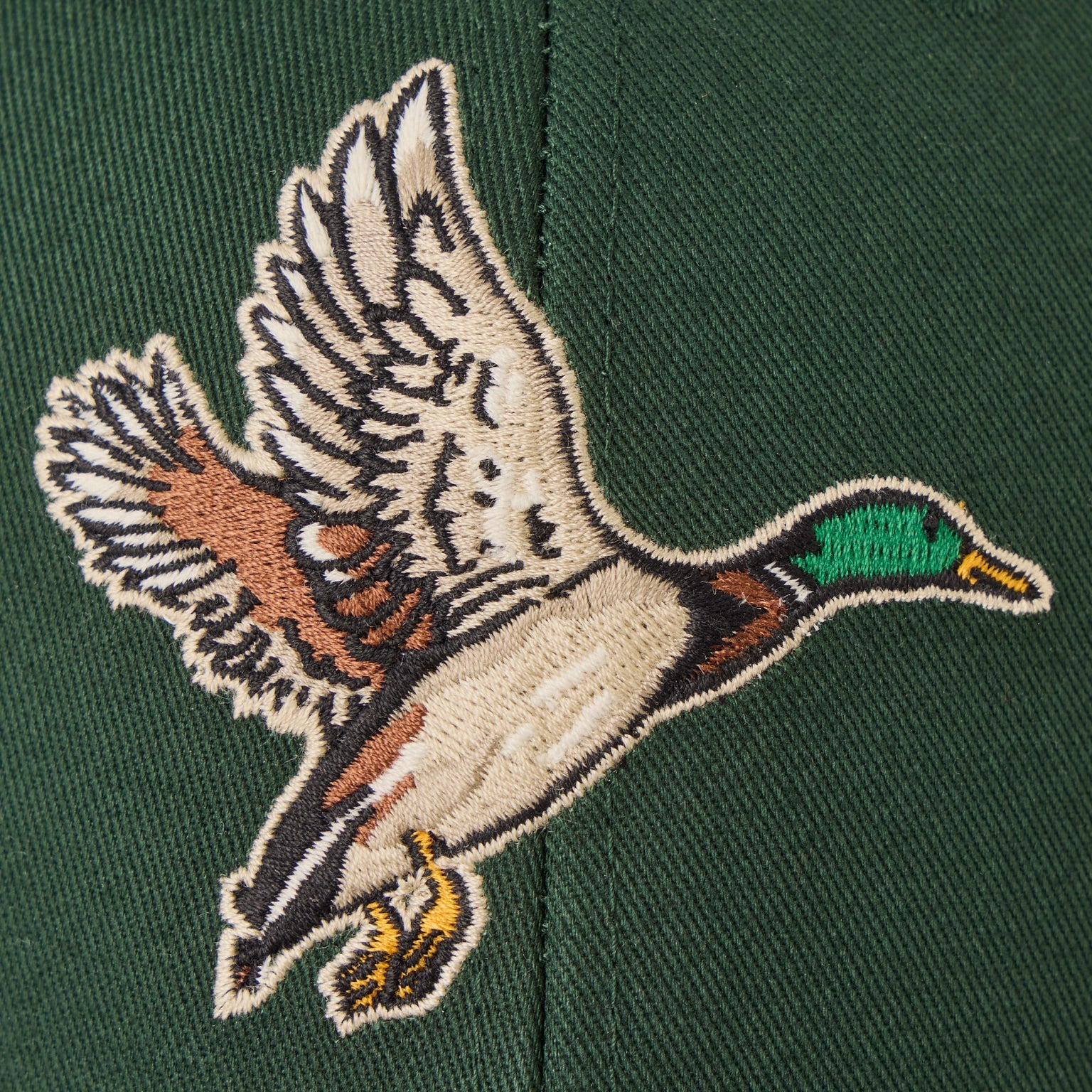 Life is Good Flying Mallard Trucker Hat TREELINE GREEN