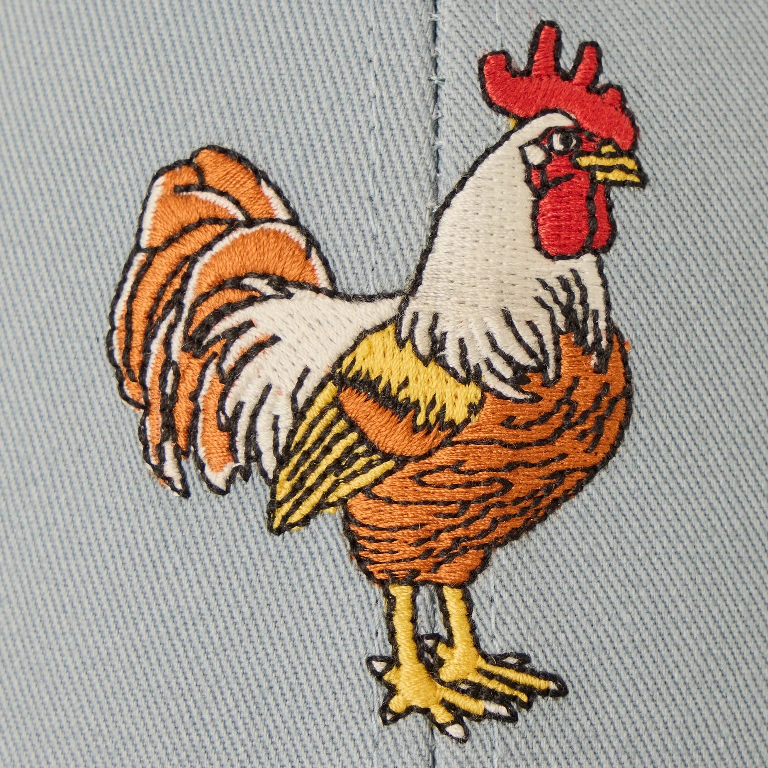 Life Is Good Rooster Trucker Hat GRAY BLUE