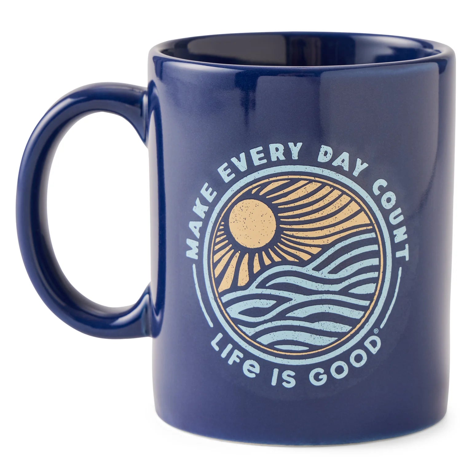 Life Is Good Jake's Mug Make Every Day Count DARKEST BLUE