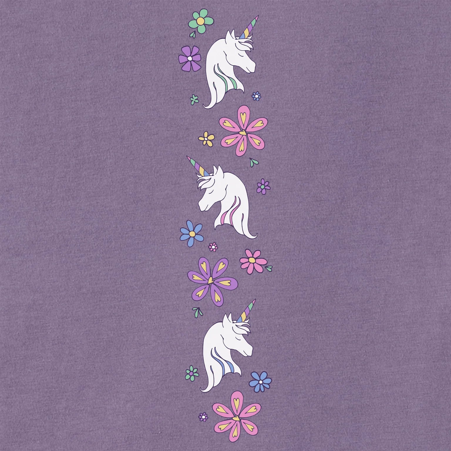 Life is Good Toddler LS Crusher Unicorn Flowers DUSK PURPLE