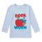 Life is Good Toddler LS Crusher Book Worm GLACIER BLUE
