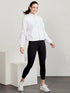 Tasc W Jet Set Ruched Windbreaker WHITE