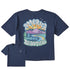 Life Is Good W SS Crusher Boxy Tee America DK BLUE