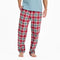 Life is Good M Sleep Pant Holiday Plaid ADIRONDACK RED