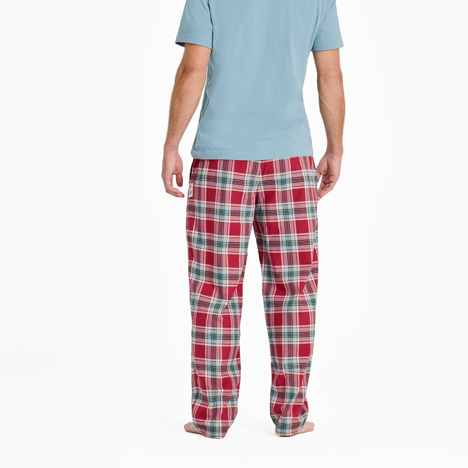 Life is Good M Sleep Pant Holiday Plaid ADIRONDACK RED