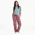 Life is Good W Sleep Pant Holiday Plaid ADIRONDACK RED