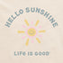 Life Is Good W Sleep Vee Hello Sunshine PUTTY WHITE