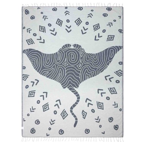 Sand Cloud Beach Towel Mr Ray NAVY - LG