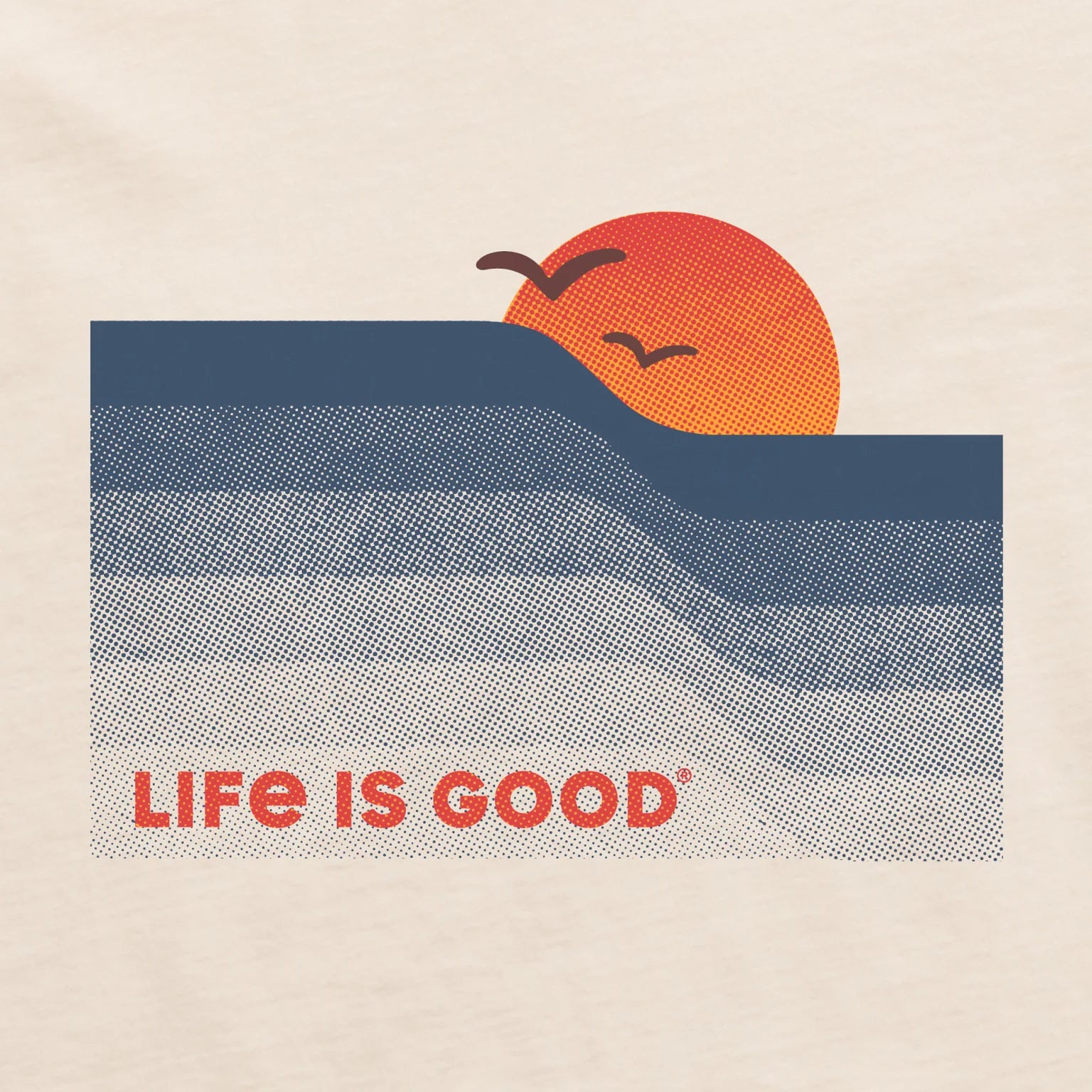 Life Is Good M SS Crusher Ring Wavy Sunset PUTTY