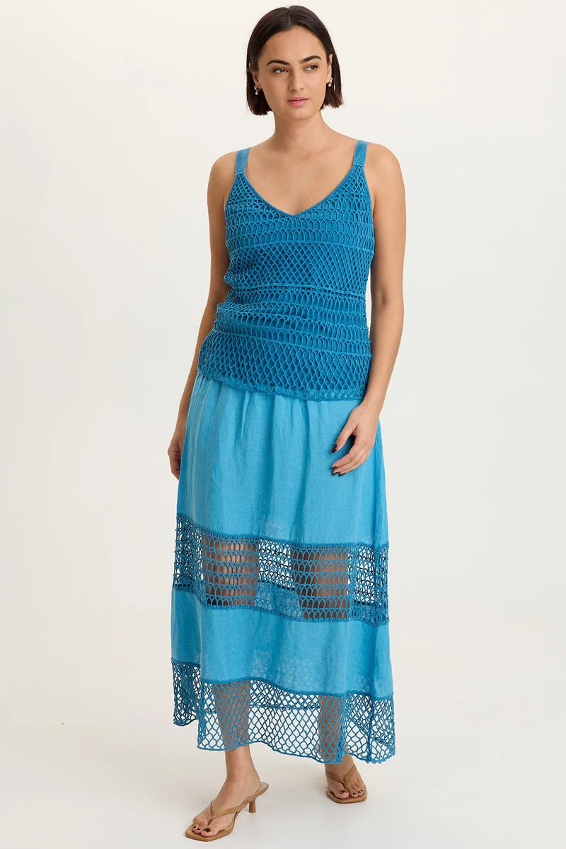 XCVI W Fola Skirt AZURE SKY