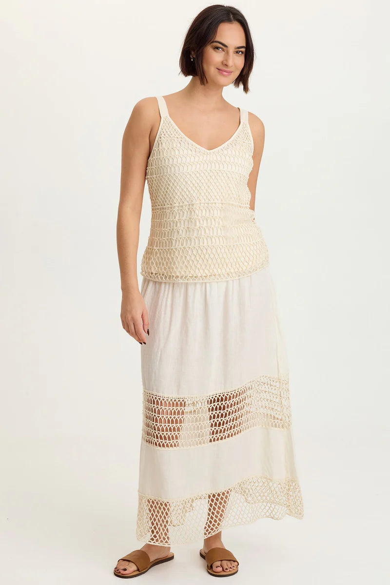 XCVI W Fola Skirt TOASTED ALMOND
