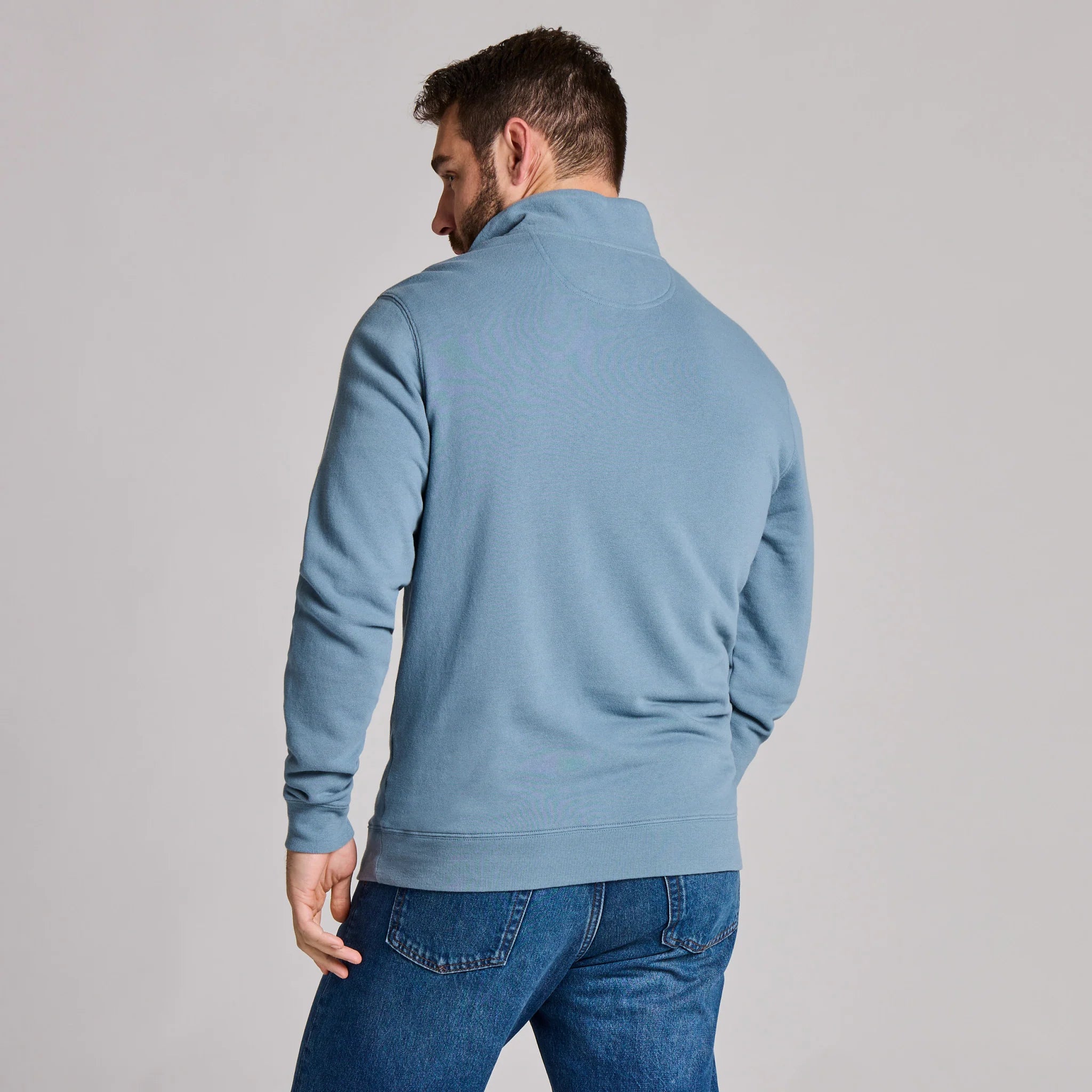 Life Is Good M French Terry 1/4 Zip SLATE BLUE
