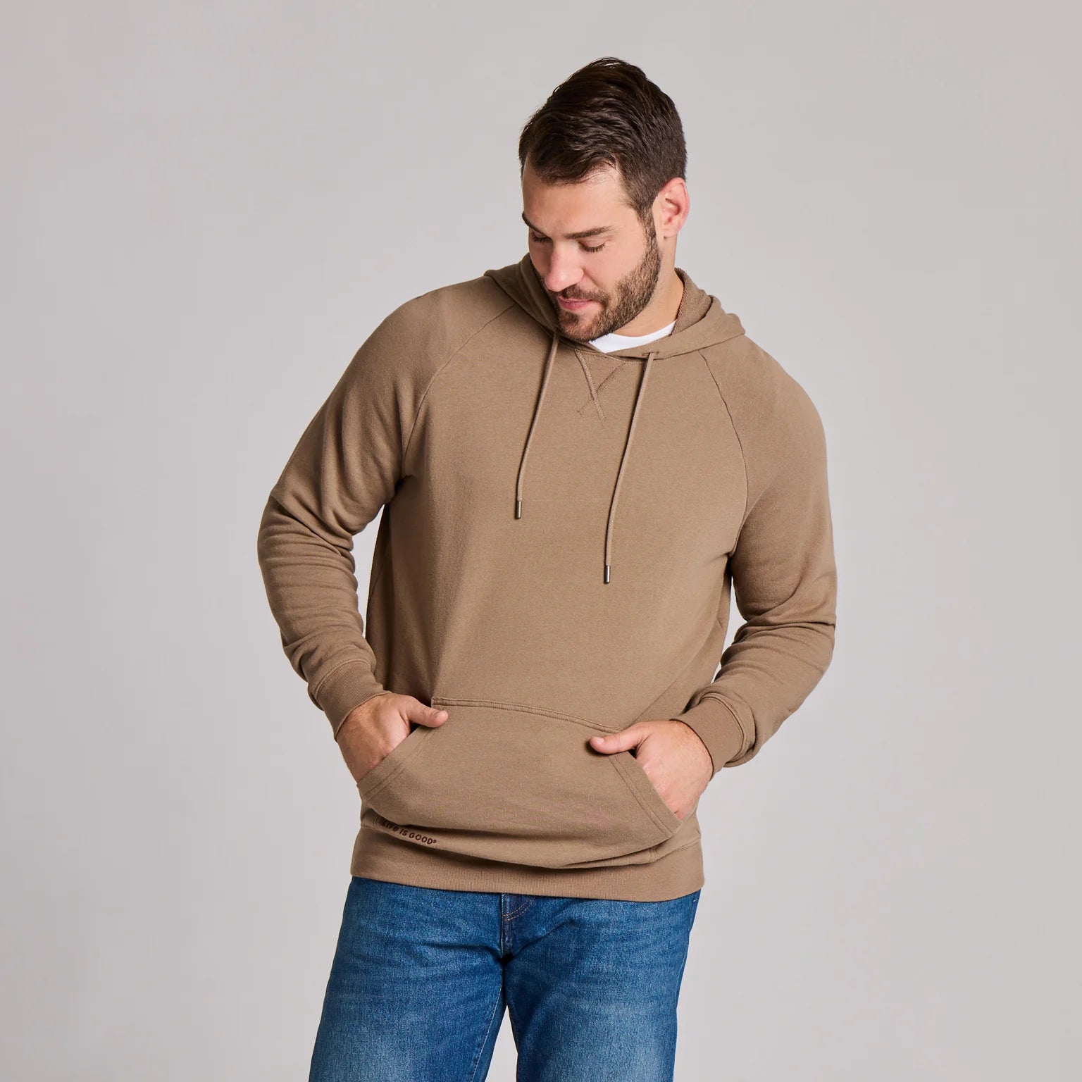 Life is Good M French Terry P/O Hoodie MUSHROOM BROWN