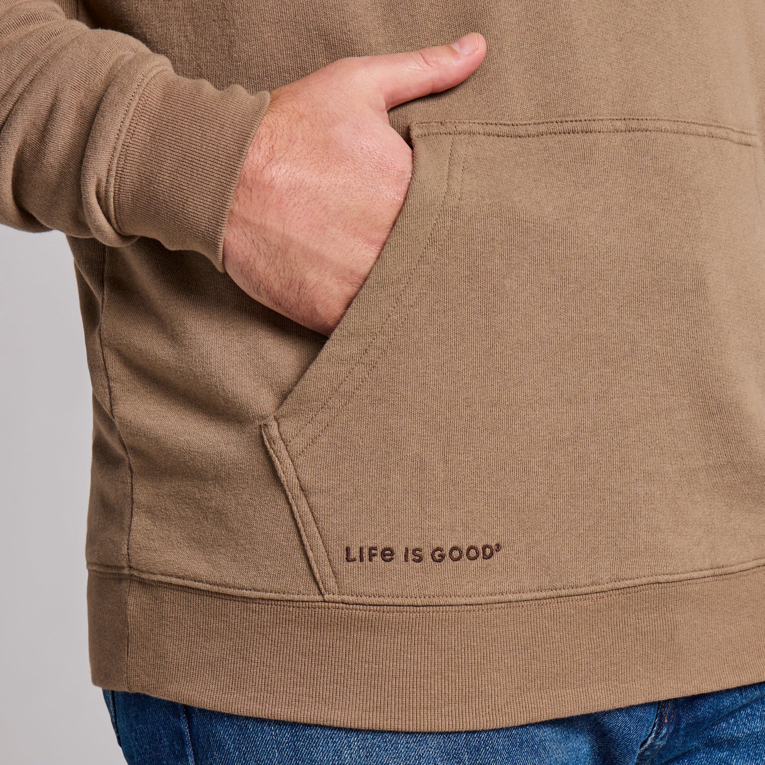 Life is Good M French Terry P/O Hoodie MUSHROOM BROWN