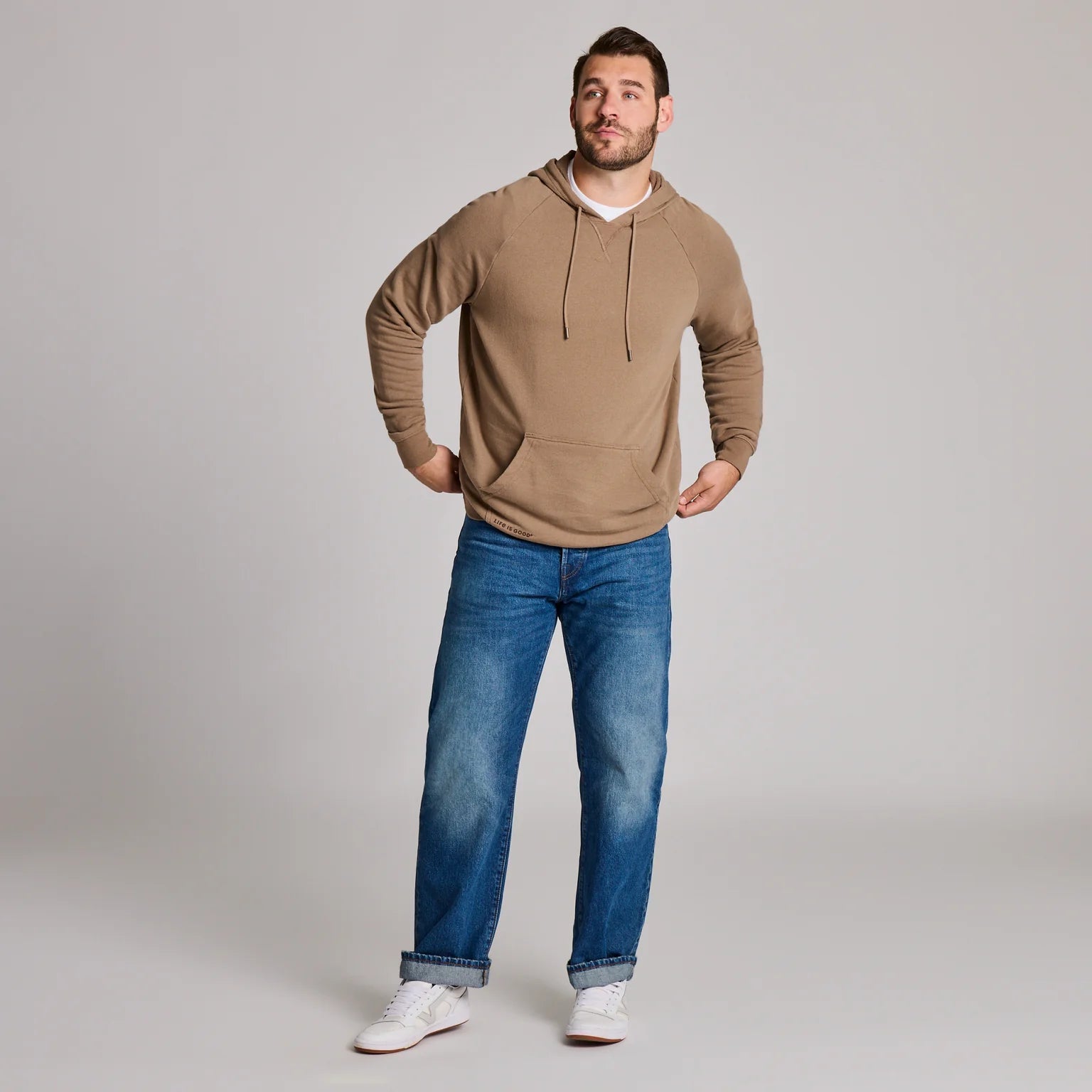 Life is Good M French Terry P/O Hoodie MUSHROOM BROWN