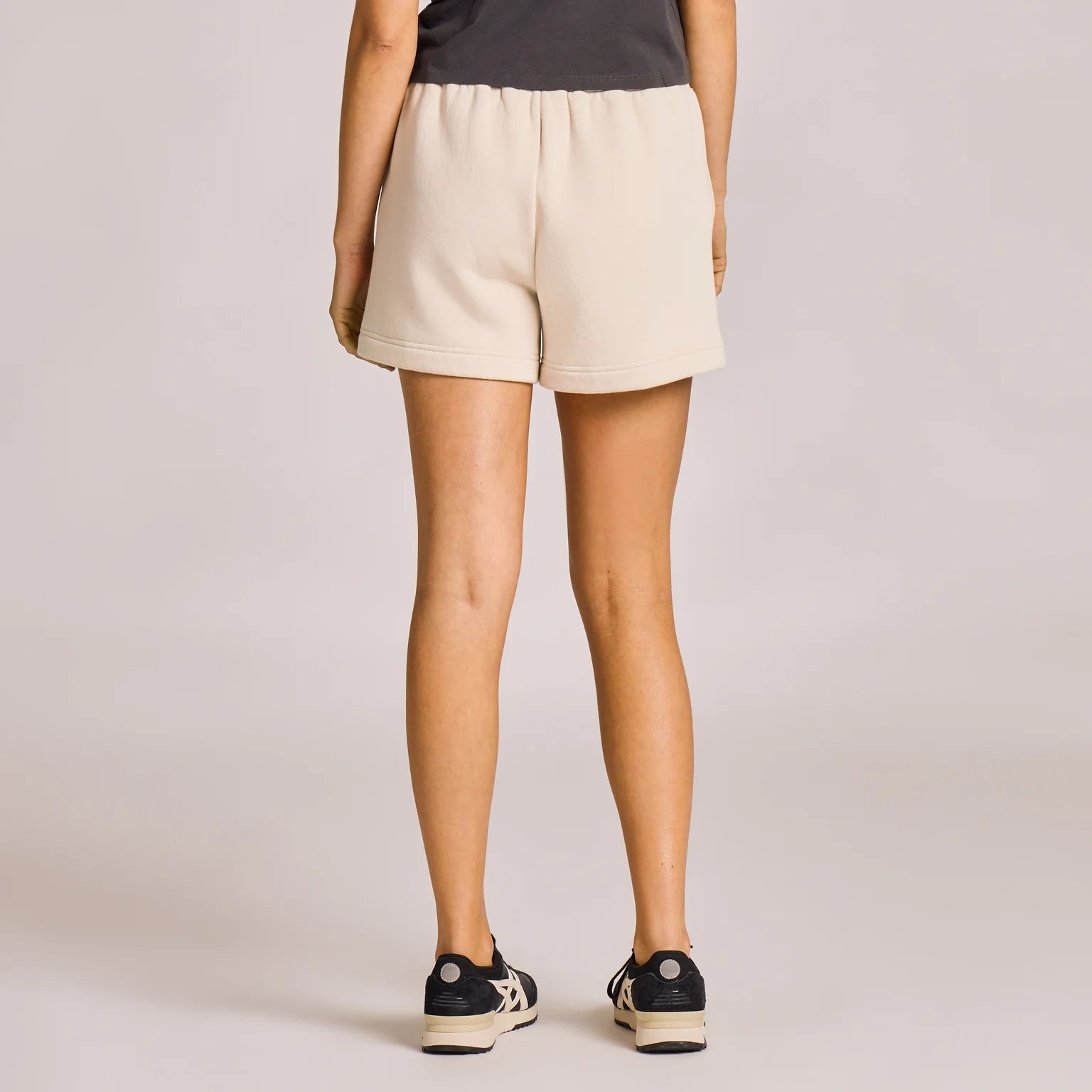 Life is Good W Good Vibes Fleece Short BIRCH WHITE