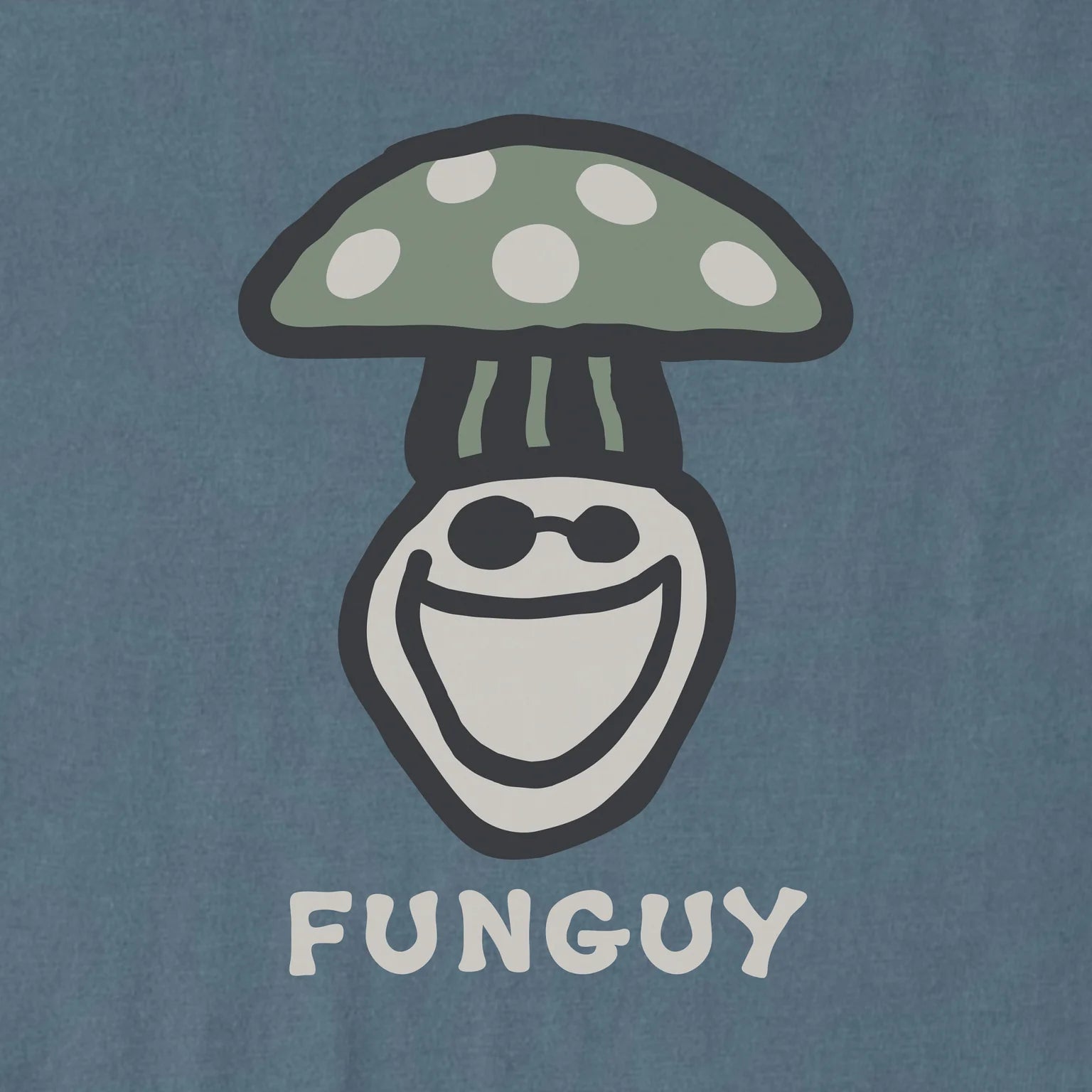Life Is Good M SS Crusher Jake Funguy Tee SLATE BLUE