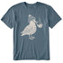 Life Is Good M SS Crusher Seagull Pipe Tee SLATE BLUE