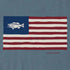 Life Is Good M SS Crusher Fish Flag Tee SLATE BLUE