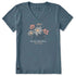 Life is Good W SS Crusher Wildly Grateful Vee SLATE BLUE