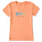 Life is Good W SS Crusher Vee Three Daisies Rally CANYON ORANGE