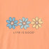 Life is Good W SS Crusher Vee Three Daisies Rally CANYON ORANGE
