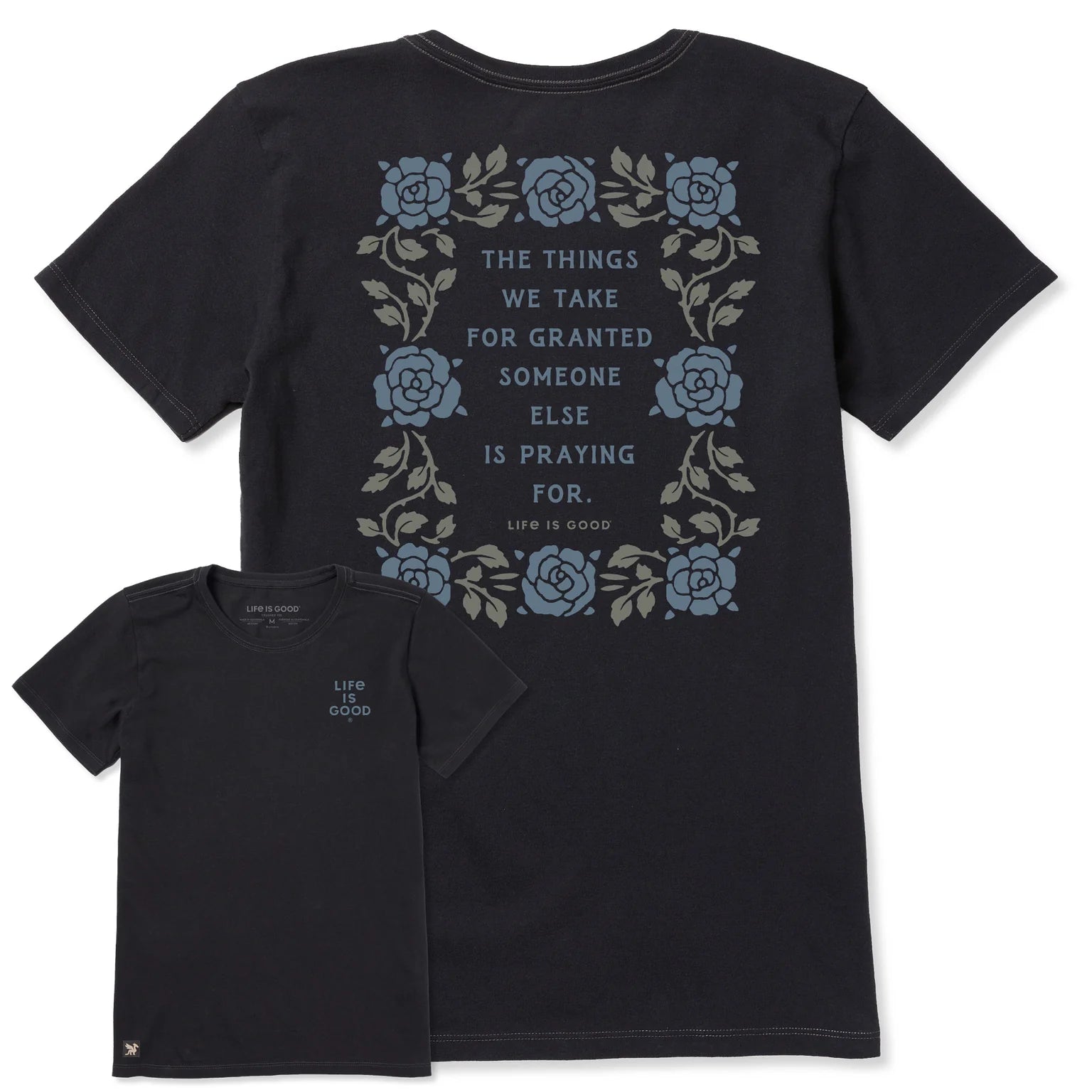 Life is Good W SS Crusher Lite Things We Take Tee FADED BLACK