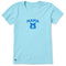 Life Is Good W SS Crusher-Lite Mama Bear Head Vee AQUA BLUE