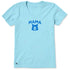 Life Is Good W SS Crusher-Lite Mama Bear Head Vee AQUA BLUE
