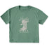 Life Is Good W SS Crusher Boxy Tee Howdy Y'all GRANITE GREEN