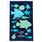 Life is Good Tropical School of Fish Beach Towel DARKEST BLUE