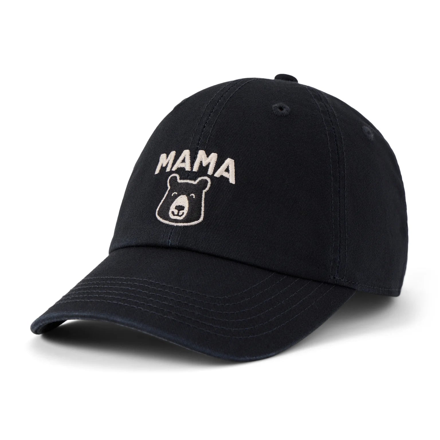 Life is Good Chill Cap Mama Bear Head TRUE BLACK