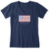 Life is Good W SS Crusher Lite Vee Home Sweet Home Flag DARKEST BLUE