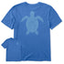 Life is Good M SS Crusher Patterned Turtle Tee ATHLETIC BLUE