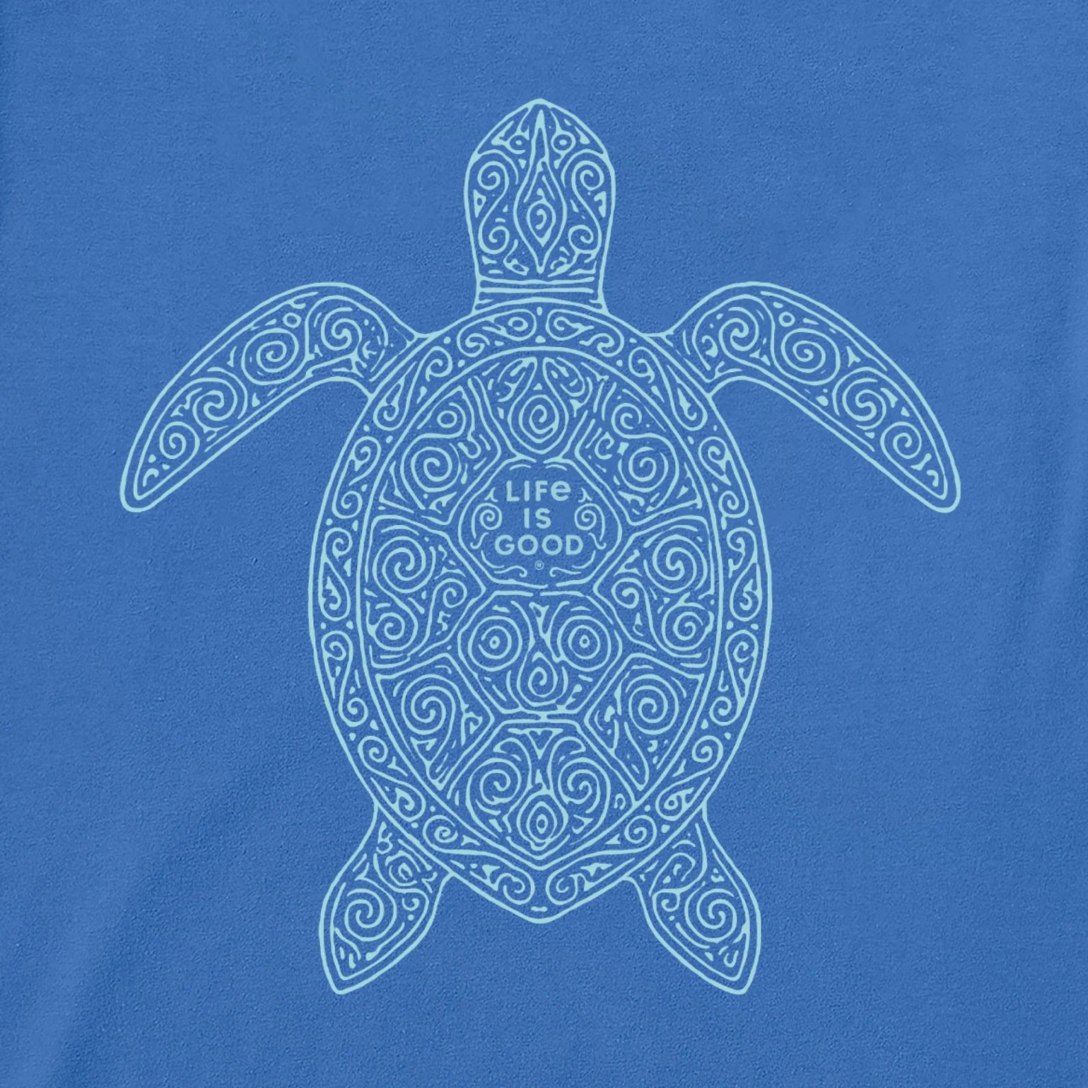 Life is Good M SS Crusher Patterned Turtle Tee ATHLETIC BLUE