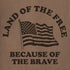 Life Is Good M SS Crusher Land of the Free Brave Flag Tee MUSHROOM BROWN